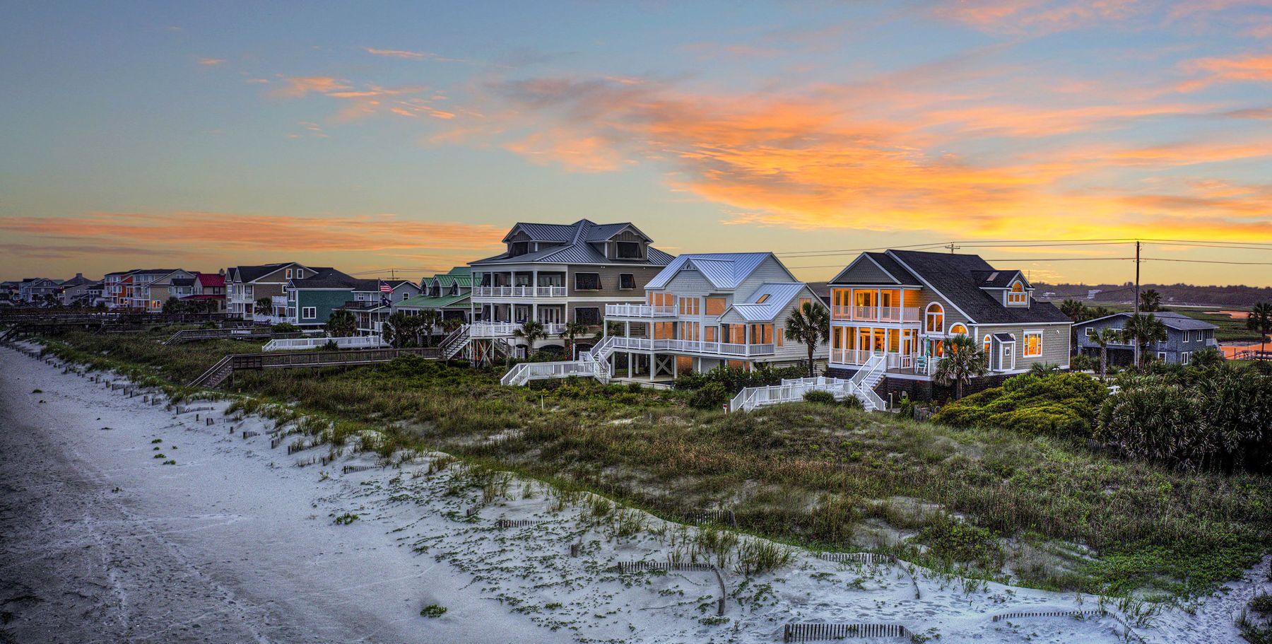 Sunrise over the dunes at Casual On The Beach, Garden City Beach, South Carolina